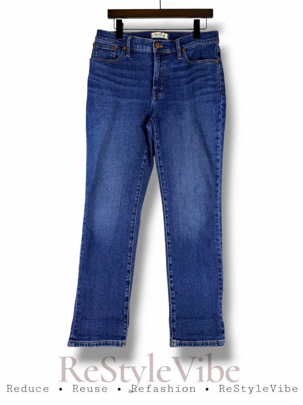 MADEWELL Women’s Size 29 Denim Jeans Mid Rise Fit Perfect Vintage Style Stretch